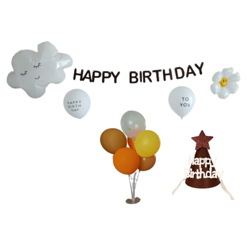 제이한 생일파티 풍선 생일 가랜드 홈파티 브라운 핑크, 1개, 1. 브라운A