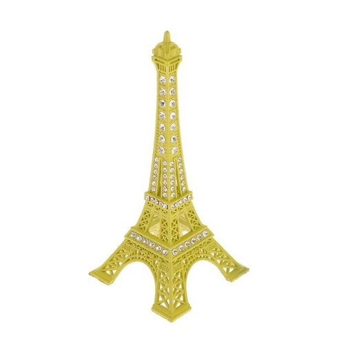 100% 금속 합금 에펠 탑 모델 동상 케이크 토퍼 홈 오피스 장식을위한 우아한 선물, L_Green, 설명