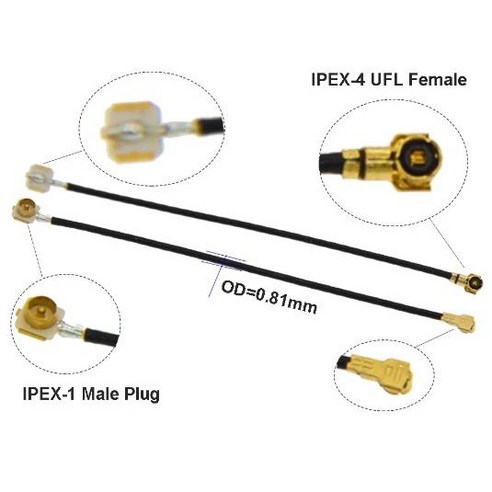 IPEX 1 male to IPEX 1 female (5cm/10cm), 5cm