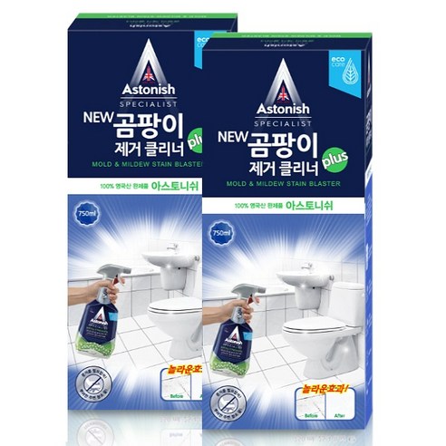 아스토니쉬 NEW 곰팡이 제거 클리너 플러스, 750ml, 2개