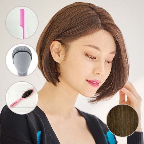 가발매니아 비비안 보브 29cm 수제통가발, 마론브라운