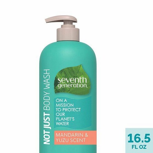 샤워 젤 바디샴푸 바디 클렌져 소프 ( 2팩 ) Seventh Generation 워시 Mandarin & Yuzu 16.5 fl 온스(1온스=약30g)