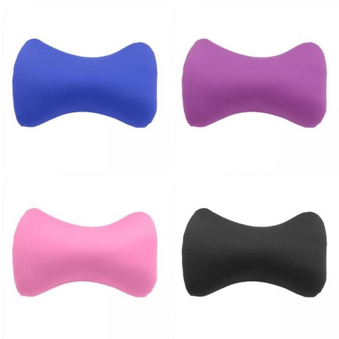 이동식 커버가있는 4pcs 디럭스 튜브 마이크로 비드 볼스터 베개 무취 및 유연한 머리 목 및 홈 & 어웨이 지원, 폴리에스터, 여러 가지 빛깔의