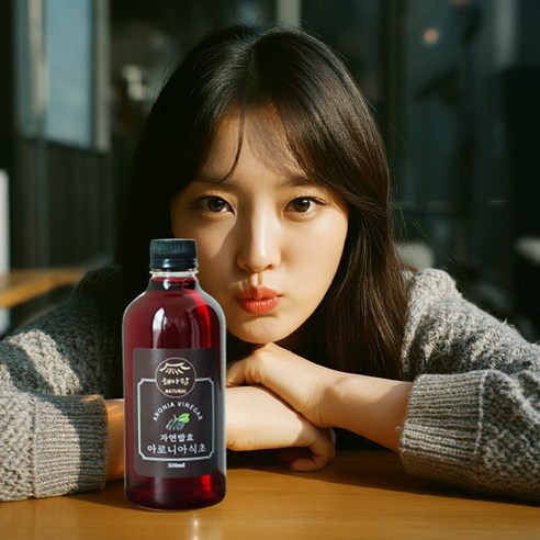 해아람 자연발효 식초 프리미엄 수제 과일 아로니아식초, 2개, 500ml