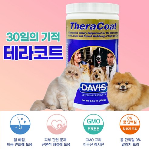 데이비스 테라코트 고양이 피부피모 영양제 400g, 1개, 피부/피모