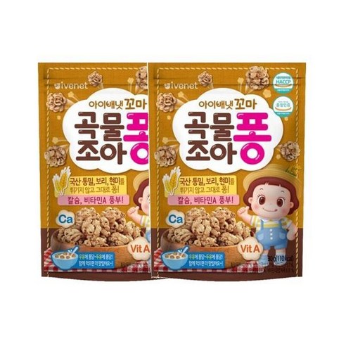 아이배냇 실온보관 꼬마 곡물조아퐁 30g 올바른 아이들간식 2개 1세트