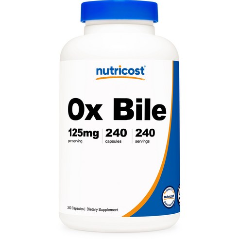 뉴트리코스트 소 담즙 캡슐 240 캡슐 1병 1서빙 125mg 240회분 Ox Bile Capsules [125 MG] [240 CAPS], 240정, 1개