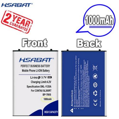 HSABAT 교체용 배터리 CONTAX SL300RT Finecam SL300RSL400R PN BP780S 1000mAh 신제품, 1개, 1개입