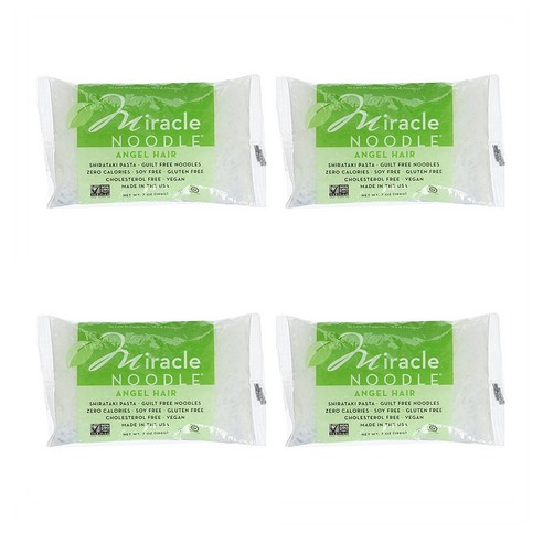 미라클누들 파스타 엔젤헤어 198g x4팩 Miracle Noodle Pasta Angel Hair, 198g, 4개 - 스파게티/파스타 | 쿠팡