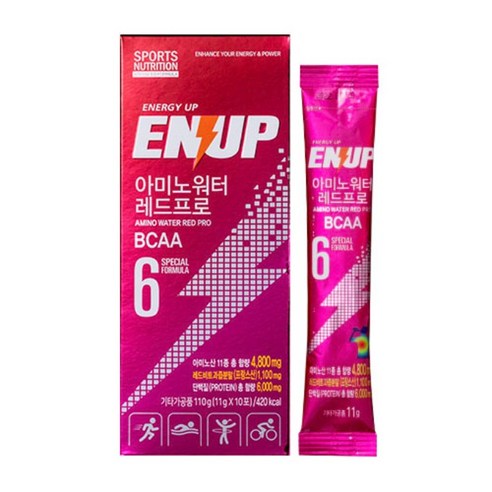 엔업 아미노워터 레드프로 11g x 10포 복합아미노산, 1개