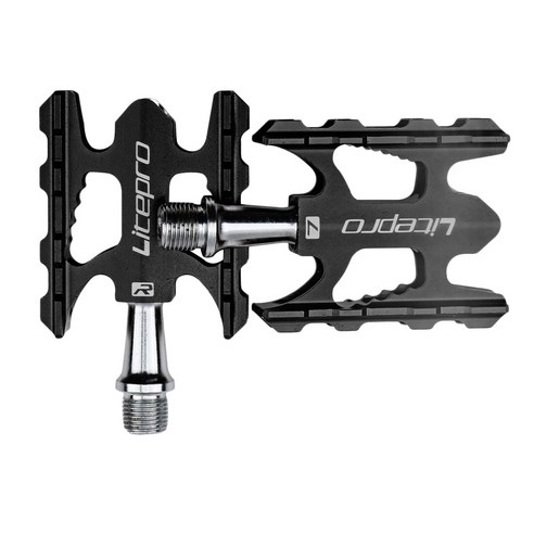 shangren 1 쌍 알루미늄 합금 산악 자전거 베어링 Treadle 페달, 111.5mm, 블랙