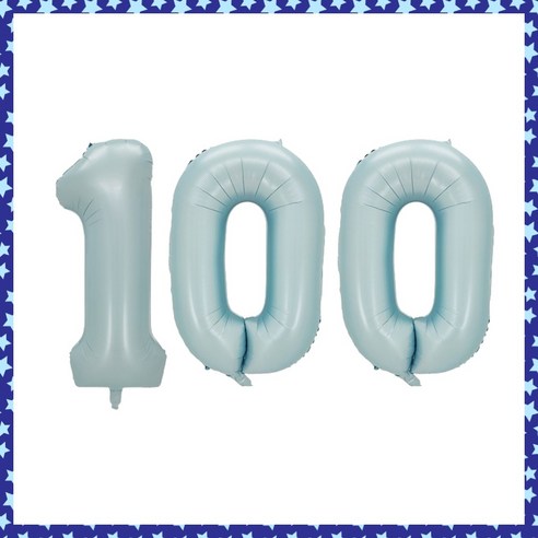 파티브로 32인치(=70cm) 파스텔 숫자풍선 생일 기념일 포토존 꾸미기, 100일, 1개, 베이비블루