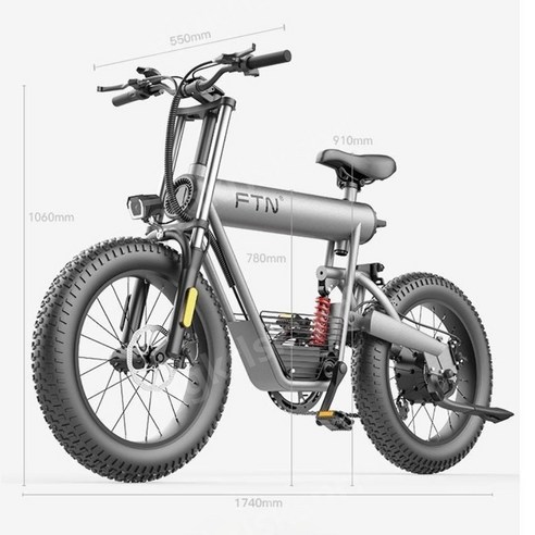 FTN 전기자전거 바이크 레트로 산악 해변 자토바이 48v, F.T2048V럭셔리버전7단200km