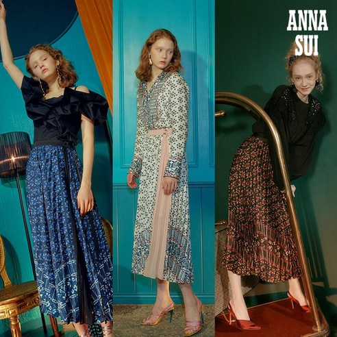 [최초가 199000원] ANNA SUI 판타지아 플리츠 스커트 1종