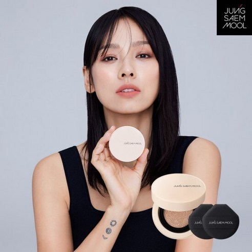 [이효리PICK] 정샘물 스킨 누더 쿠션 컨실러(엣지퍼프2P), 미디엄딥