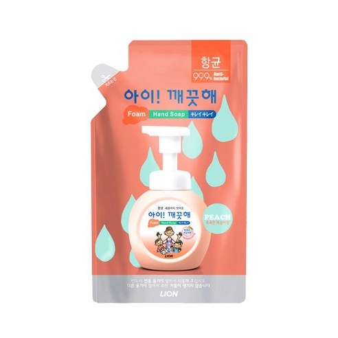 아이깨끗해 모이스처라이징 핸드워시 리필형 복숭아향, 200ml, 1개입