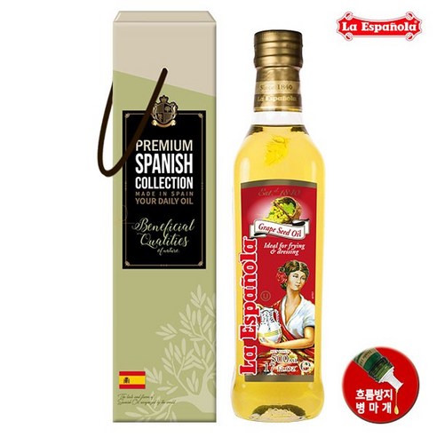 [에스파뇰라] [에스파놀라] 포도씨유 500ml 1병 (선물세트), 1개