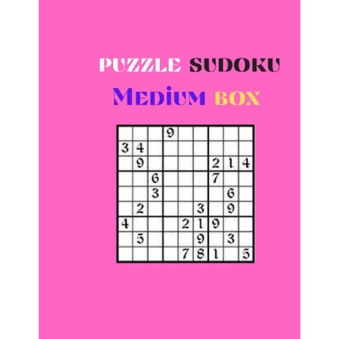 puzzle sudoku Medium box: puzzle sudoku 188 Page With Correction Medium box 9x9 Paperback, Independently Published