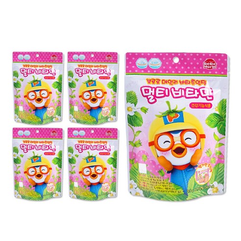 뽀로로 데일리 비타츄잉정 15개입 딸기맛, 1세트