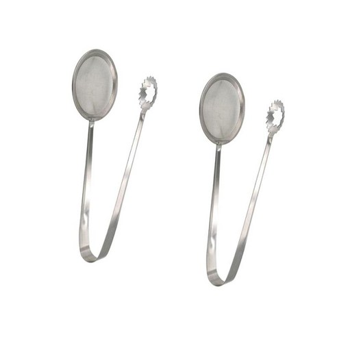 2X 푸드 클립 프라이어 필터 서빙 집게 프라이어 필터, 설명, 실버, 스테인레스 스틸