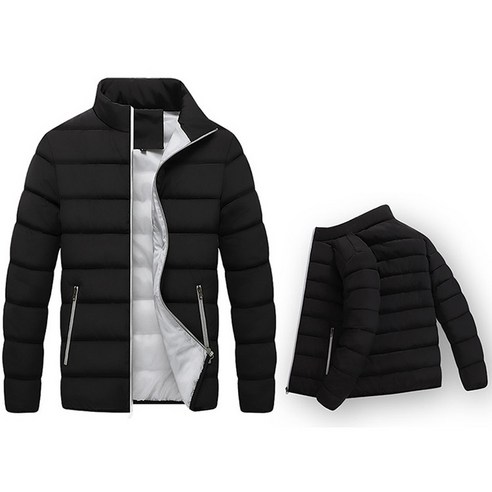 빅사이즈 남성 경량패딩 패딩점퍼 캐주얼 겨울 누빔패딩 지퍼 보온 방한 숏코트 남성 경량패딩 보온과 패션을 겸비 대학생패딩 잠바