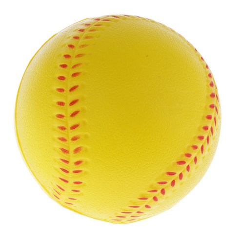 훈련 기초 공 소프트볼 야구 PU 폴리우레탄 탄력 있는 공을 연습하십시오, 7.5cm, 옐로우
