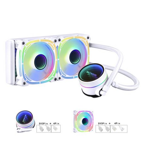 워터 쿨러 240mm Branco RGB 팬 Cpu 수냉 방열판 인텔 Lga 2011 V3 1700/1151/AM3 +/AM4 IWONGOU 액체, CHINA_240ARGB-WLJ