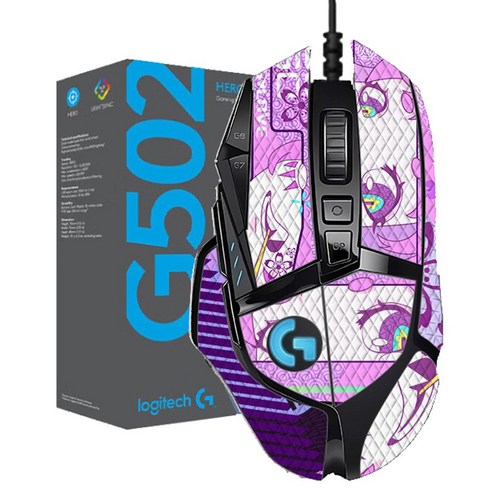 로지텍 G502 유선 마우스, 핑크 츄