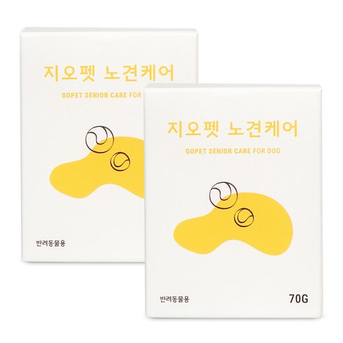 지오펫 노견케어 면역력 관절 장 피부 뇌인지 항산화 노령견 강아지 70g, 종합영양제, 2개, 고구마,단호박