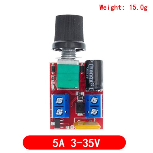 미니 5A 90W PWM 12V DC 모터 속도 컨트롤러 모듈 DC-DC 4.5V-35V 조절 가능 조절기 제어 거버너 스위치 24V, [01] 3-35V