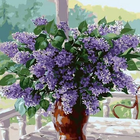 모모픽스페인팅 DIY명화그리기 40x50cm, I12 라일락 꽃향기, 1개