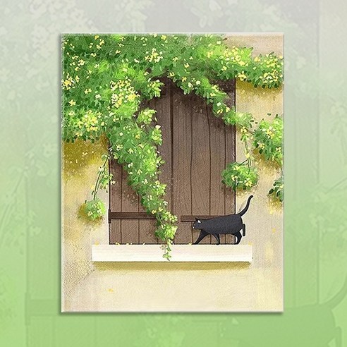 votgl diy페인팅 피포페인팅 명화그리기 그림그리기유화그리기세트40 x 50cm, 0019고양이, 1개