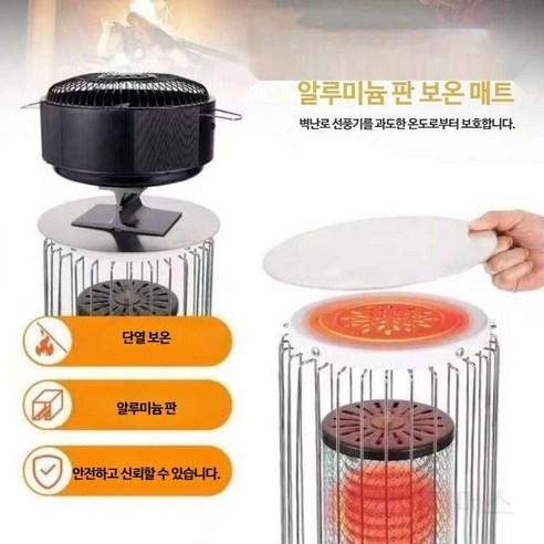 올라운드팬: 무동력으로 효율적인 난방, 겨울 캠핑의 필수품!