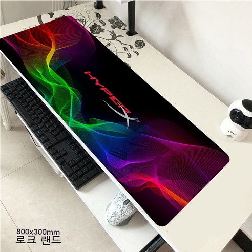 YJQ 마우스 패드 HyperX 대형 게이머 XXL 키보드 데스크 마우스 매트 800x300mm 카펫 고무 Tapis Souris 게이밍 노트북 CSGO 마우스 패드용, hyperX1780x30