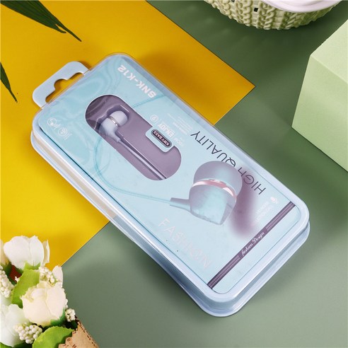 DFMEI 이어폰 케이스 안드로이드 IOS 일반 맥 음성통화, 파란색