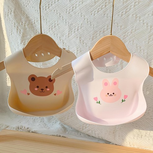 우리 아기를 위한 완벽한 이유식 파트너, 따블리에 실리콘 턱받이 2개 세트 후기 유령빕