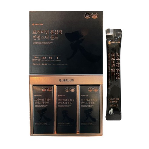 [진세노사이드50mg] 프리미엄 홍삼정 천명 스틱 골드 30포 3세트, 3개, 단품, 300ml