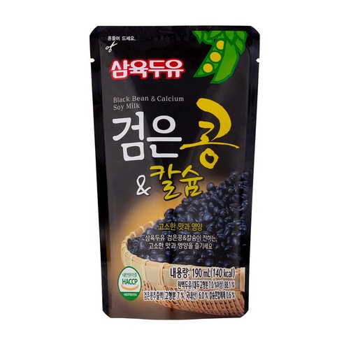 삼육두유 검은콩앤칼슘 파우치 190ml 80팩(20입x4) 선물용박스, 80개