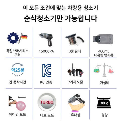 강력한 흡력, 무선 편의성, 다목적 청소