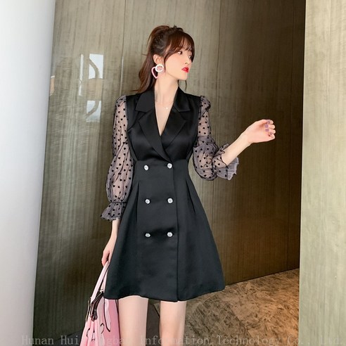 [CCOLATINI]패셔니스타 팀 연꽃 소매 원피스