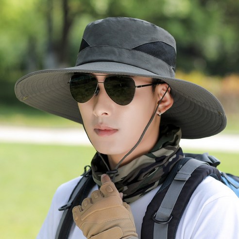 DFMEI 모자 남자 여름 선캡 아웃도어 챙피싱 모자 챙피싱 모자 챙피싱 모자 챙피싱 모자 챙피싱 모자, DFMEI 군록색