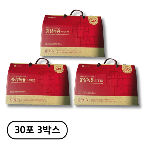 종근당건강 홍삼녹용즙 프리미엄, 30포, 1.5L, 4박스