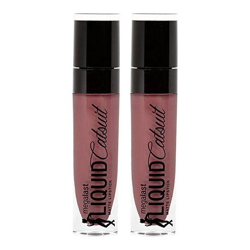 웻앤와일드 메가래스트 리퀴드 캣수트 매트 립스틱 6g, Rebel Rose, 2개