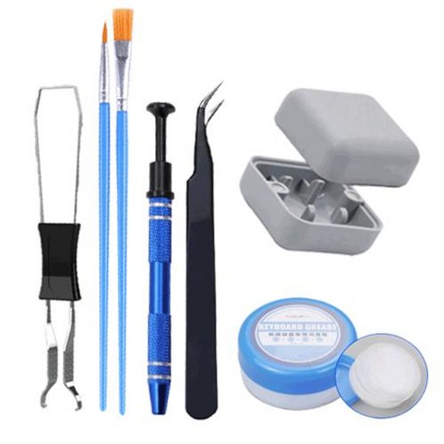 키보드스위치리무버 스위치풀러 키캡 기계식 오프너 윤활 패키지 게이머 핫 스왑, 2) Gray kit