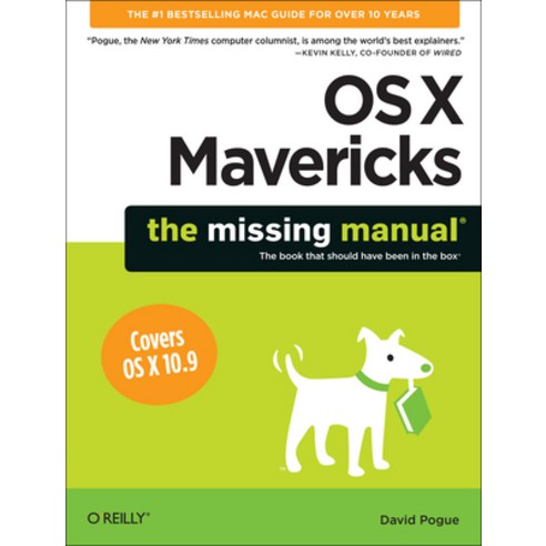 (영문도서) OS X Mavericks: The Missing Manual Paperback, O''Reilly Media, English, 9781449362249