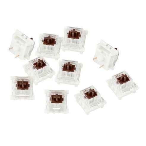 3Pin 기계식 키보드 스위치 MX 스위치 키보드 초보자용 기계식 스위치, 싱글 15x15x17mm, ABS 플라스틱, 갈색