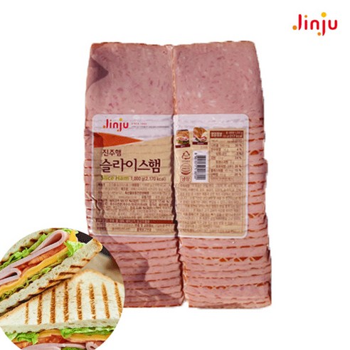 진주햄 슬라이스햄(냉장) 1kg, 5개