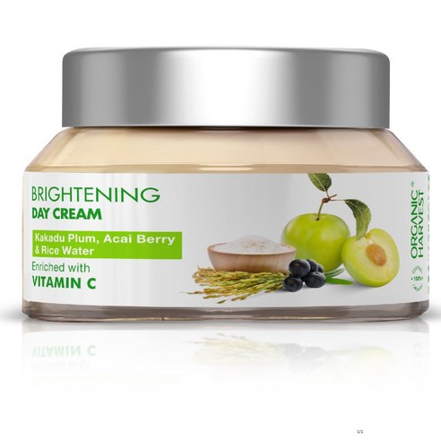 카카두플럼 기미크림 아사이베리 쌀수 비타민C 함유 유기농 데이크림 브라이트닝 1통50ml 캐나다직배송, 1개, 50ml