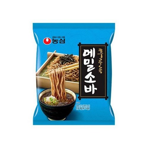 (제이큐) 농심 메밀소바 127g 10봉 판모밀 냉국수 봉지라면, 635g, 2개