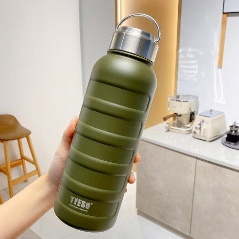 304보온병 컵 남녀 대용량1000ml휴대용 높은 색상 값 물 컵, 750ML, 녹색